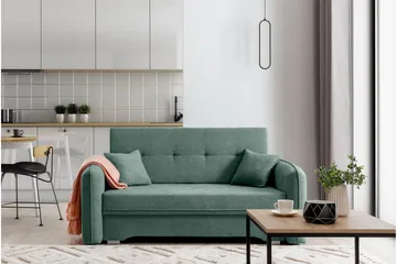 Manita Sovesofa med Oppbevaring 2-seter - Grønn - Møbler - Sofaer - Sovesofaer