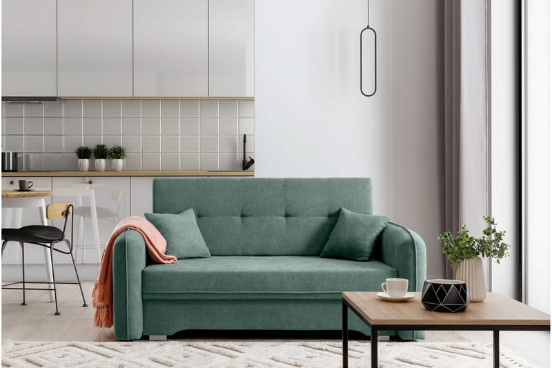 Manita Sovesofa med Oppbevaring 2-seter - Grønn - Møbler - Sofaer - Sovesofaer