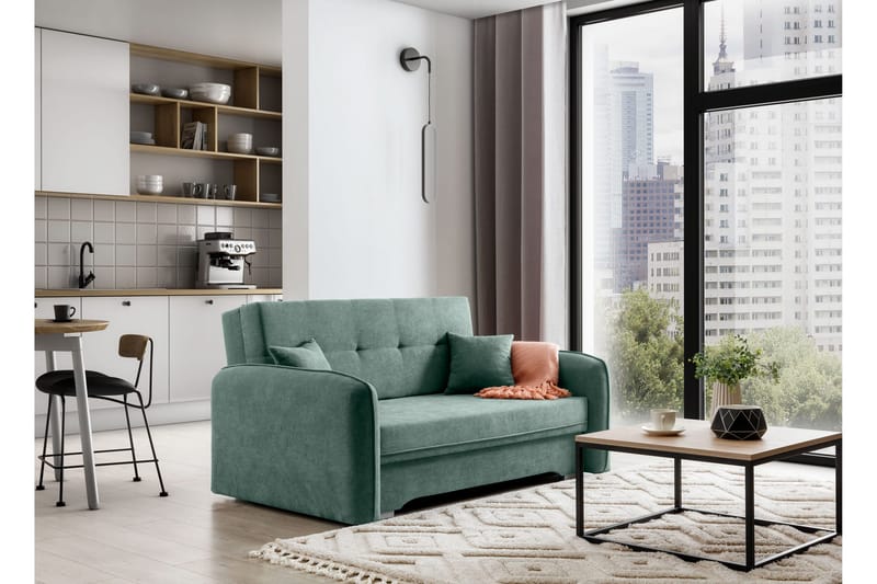 Manita Sovesofa med Oppbevaring 2-seter - Grønn - Møbler - Sofaer - Sovesofaer