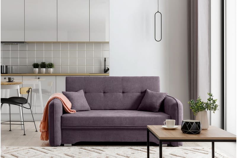 Manita Sovesofa med Oppbevaring 2-seter - Lilla - Møbler - Sofaer - Sovesofaer