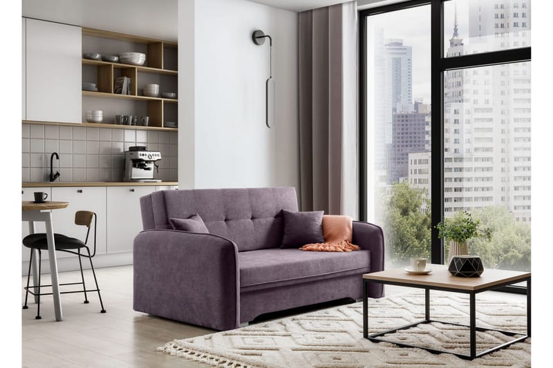 Manita Sovesofa med Oppbevaring 2-seter - Lilla - Møbler - Sofaer - Sovesofaer