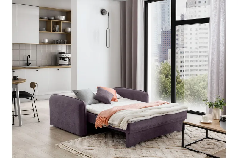 Manita Sovesofa med Oppbevaring 2-seter - Lilla - Møbler - Sofaer - Sovesofaer