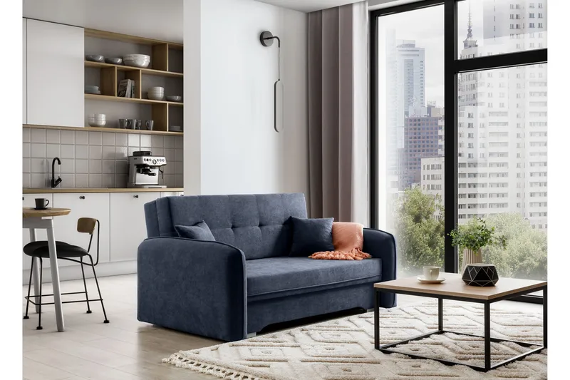 Manita Sovesofa med Oppbevaring 2-seter - Mørkeblå - Møbler - Sofaer - Sovesofaer