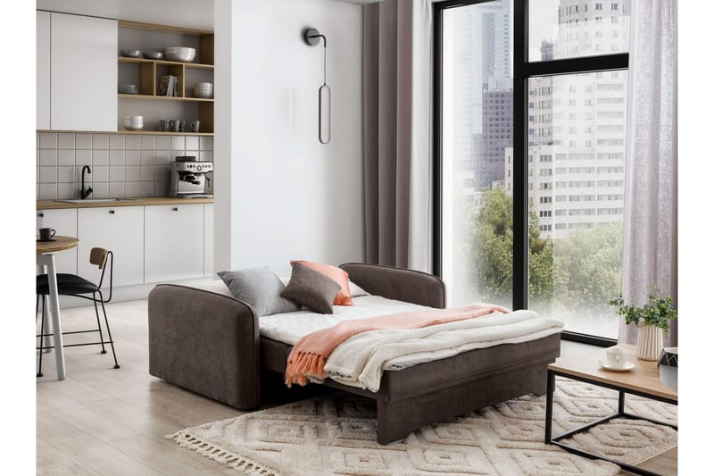 Manita Sovesofa med Oppbevaring 2-seter - Mørkebrun - Møbler - Sofaer - Sovesofaer