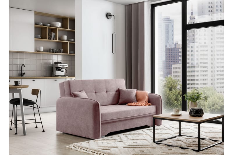 Manita Sovesofa med Oppbevaring 2-seter - Rosa - Sovesofaer - 2 seters sovesofa