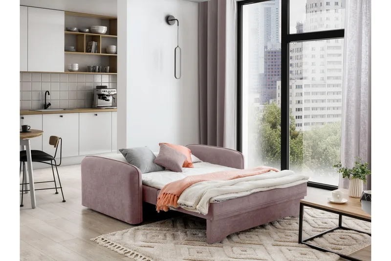 Manita Sovesofa med Oppbevaring 2-seter - Rosa - Møbler - Sofaer - Sovesofaer