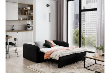 Manita Sovesofa med Oppbevaring 2-seter - Svart - Møbler - Sofaer - Sovesofaer