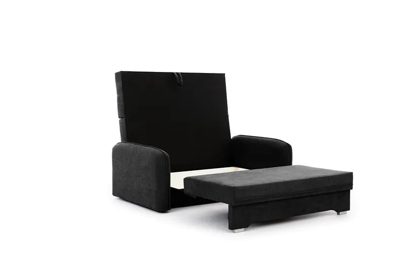 Manita Sovesofa med Oppbevaring 2-seter - Svart - Møbler - Sofaer - Sovesofaer