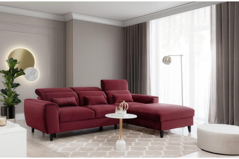 Manni 3-seters Sovesofa m. Divan med Oppbevaring - Rød - Møbler - Sofaer - Sovesofaer