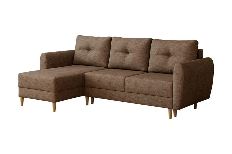 Manstad Hjørnesovesofa - Brun - Møbler - Sofaer - Sovesofaer