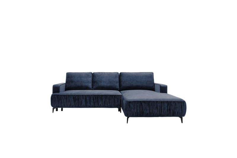 Marisana Sovesofa Med 3-Seters Divan - Blå - Møbler - Sofaer - Sovesofaer