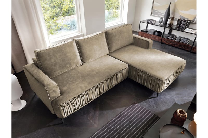 Marisana Sovesofa Med 3-Seters Divan - Brun - Møbler - Sofaer - Sovesofaer
