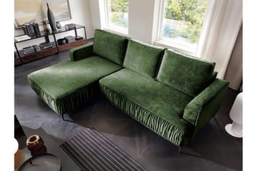 Marisana Sovesofa Med 3-Seters Divan - Grønn - Møbler - Sofaer - Sovesofaer