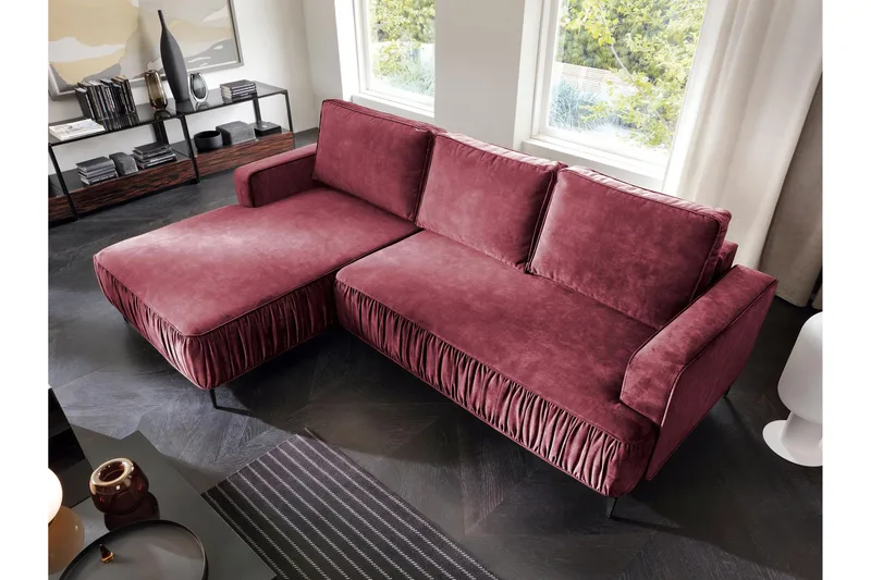 Marisana Sovesofa Med 3-Seters Divan - Rosa - Møbler - Sofaer - Sovesofaer
