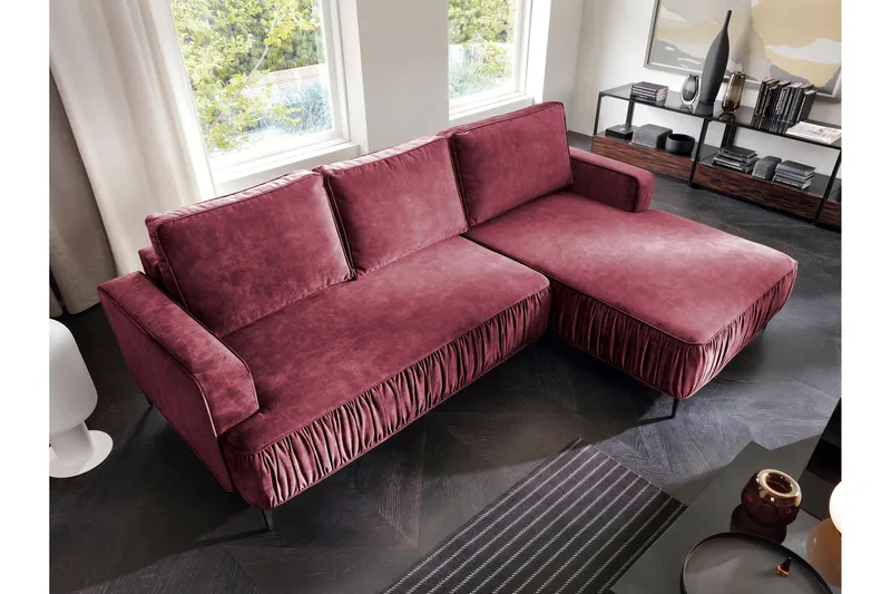 Marisana Sovesofa Med 3-Seters Divan - Rosa - Møbler - Sofaer - Sovesofaer