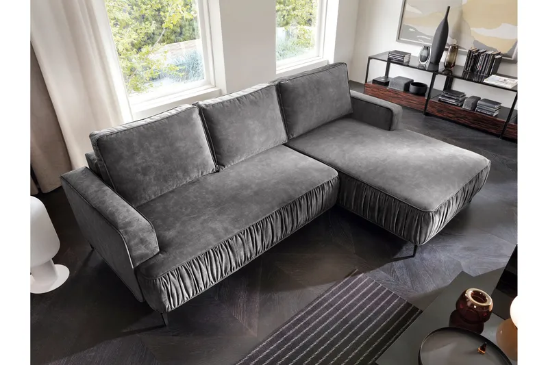 Marisana Sovesofa Med 3-Seters Divan - Svart - Møbler - Sofaer - Sovesofaer
