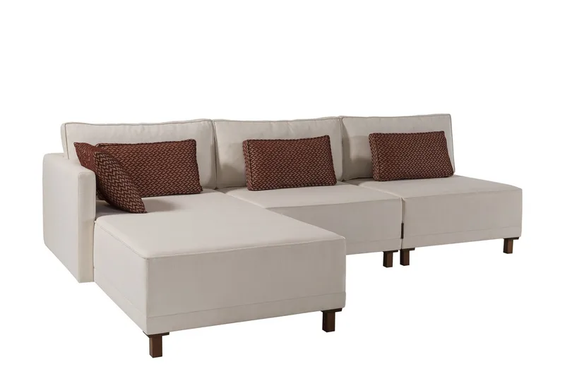 Matris 4-seters Sovesofa med Divan - Beige - Møbler - Sofaer - Sovesofaer