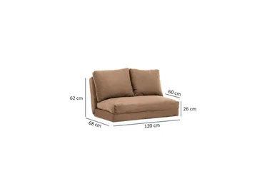 Maydena Sovesofa 2-seter - Lys brun - Møbler - Sofaer - Sovesofaer
