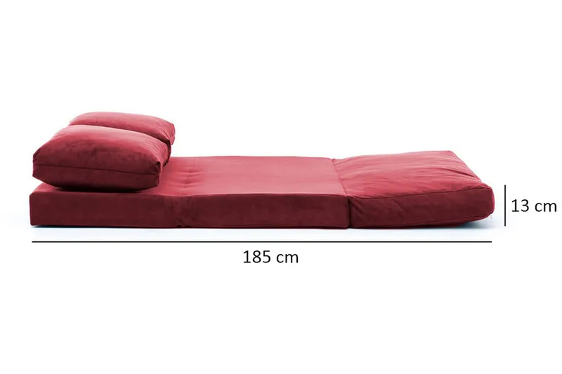 Maydena Sovesofa 2-seters 120x185 - Maroon - Møbler - Sofaer - Sovesofaer