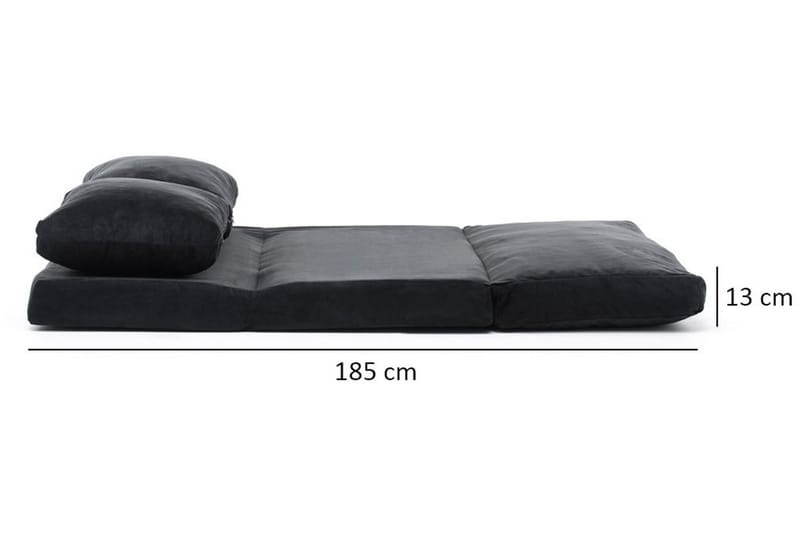 Maydena Sovesofa 2-seters 120x185 - Svart - Møbler - Sofaer - Sovesofaer
