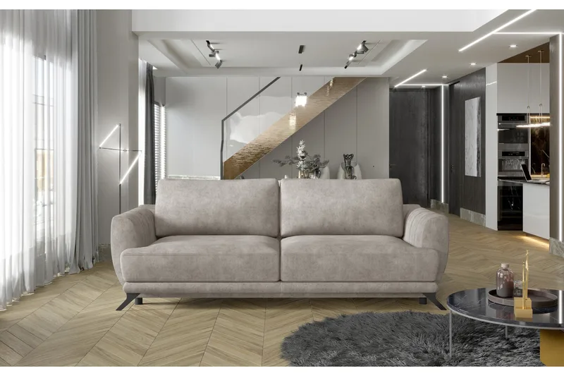Megis 3-sits Sovesofa - Beige - Møbler - Sofaer - Sovesofaer