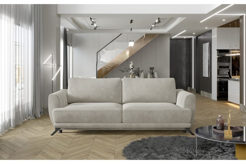Megis 3-sits Sovesofa - Beige - Møbler - Sofaer - Sovesofaer