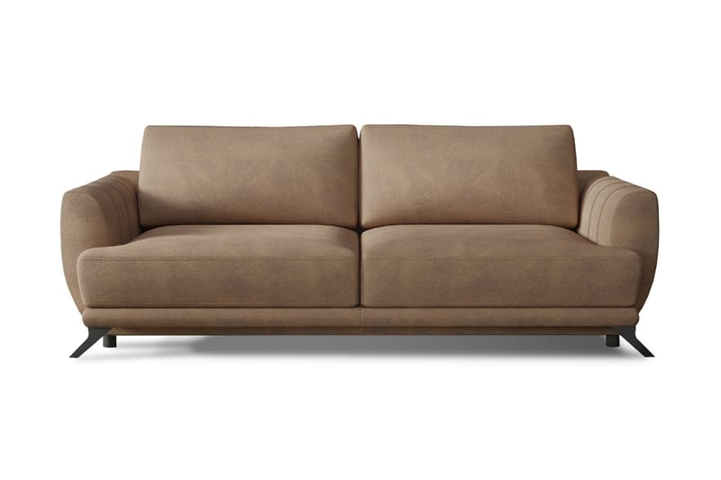Megis 3-sits Sovesofa - Lysebrun - Møbler - Sofaer - Sovesofaer