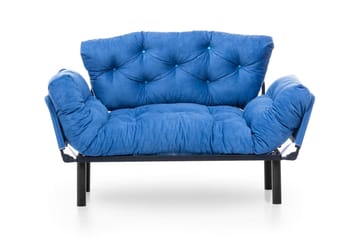 Mezonzo 2-seter Rektangulær Foldbar Sovesofa 70x190 cm i Stoff - Blå - Møbler - Sofaer - Sovesofaer
