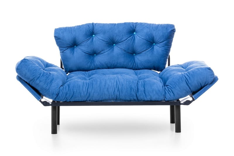 Mezonzo 2-seter Rektangulær Foldbar Sovesofa 70x190 cm i Stoff - Blå - Møbler - Sofaer - Sovesofaer