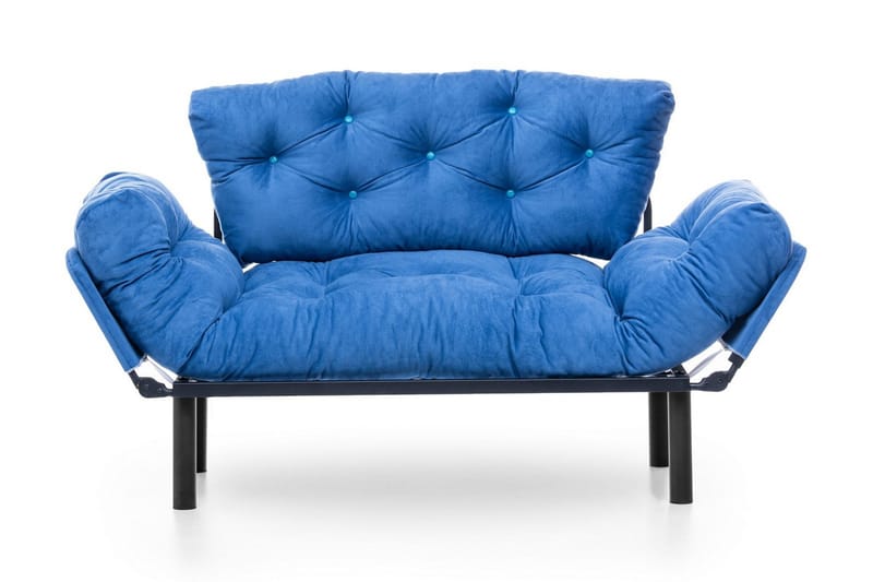 Mezonzo 2-seter Rektangulær Foldbar Sovesofa 70x190 cm i Stoff, Blå