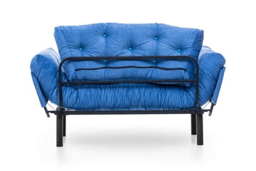 Mezonzo 2-seter Rektangulær Foldbar Sovesofa 70x190 cm i Stoff - Blå - Møbler - Sofaer - Sovesofaer