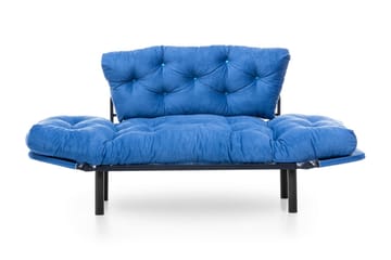 Mezonzo 2-seter Rektangulær Foldbar Sovesofa 70x190 cm i Stoff - Blå - Møbler - Sofaer - Sovesofaer