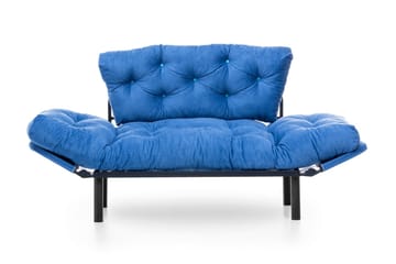Mezonzo 2-seter Rektangulær Foldbar Sovesofa 70x190 cm i Stoff - Blå - Møbler - Sofaer - Sovesofaer