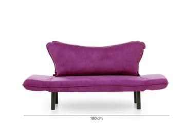 Mezonzo 2-seter Sovesofa 65x180 cm i Fløyel - Lilla - Møbler - Sofaer - Sovesofaer