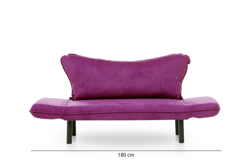 Mezonzo 2-seter Sovesofa 65x180 cm i Fløyel - Lilla - Møbler - Sofaer - Sovesofaer