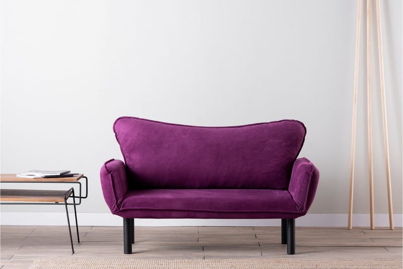Mezonzo 2-seter Sovesofa 65x180 cm i Fløyel - Lilla - Møbler - Sofaer - Sovesofaer