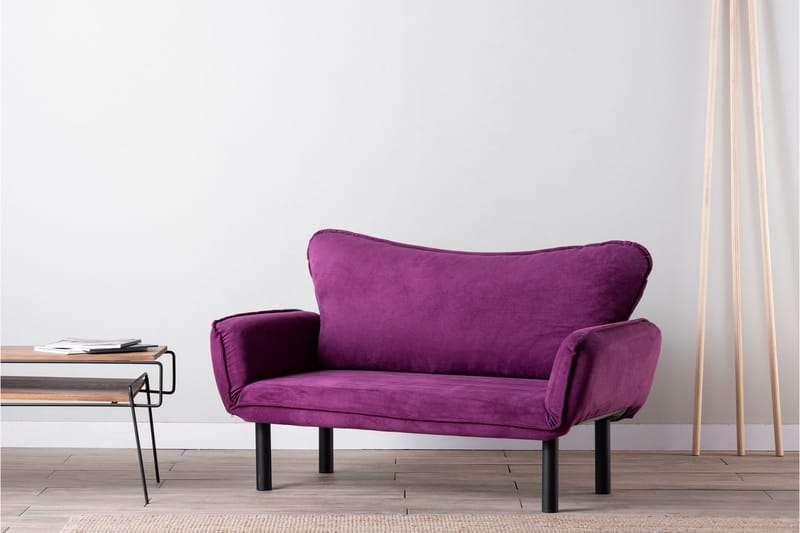 Mezonzo 2-seter Sovesofa 65x180 cm i Fløyel - Lilla - Møbler - Sofaer - Sovesofaer