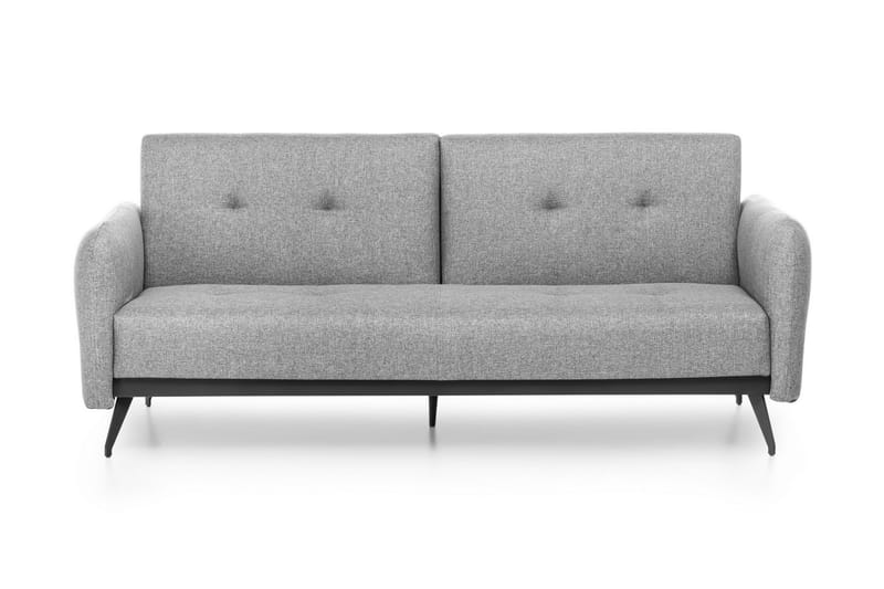 Mezonzo 3-seter Rektangulær Sovesofa 125x190 cm i Stoff, Grå