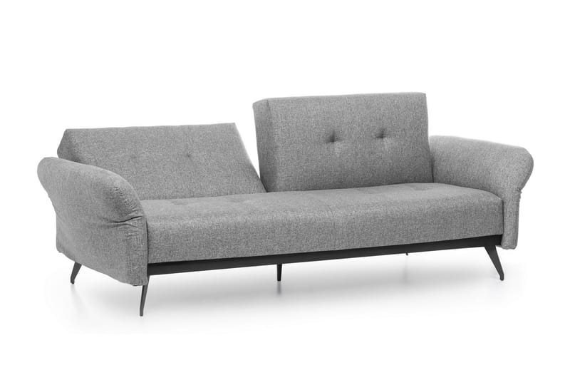 Mezonzo 3-seter Rektangulær Sovesofa 125x190 cm i Stoff - Grå - Møbler - Sofaer - Sovesofaer