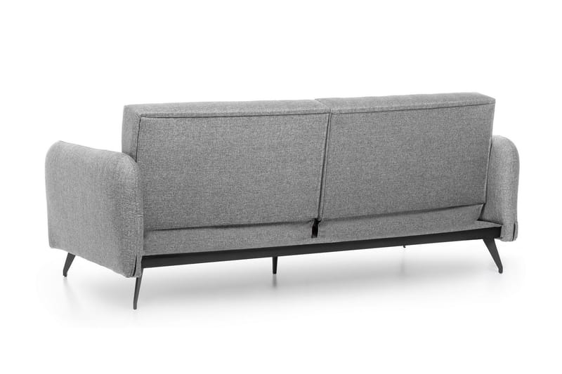 Mezonzo 3-seter Rektangulær Sovesofa 125x190 cm i Stoff - Grå - Møbler - Sofaer - Sovesofaer