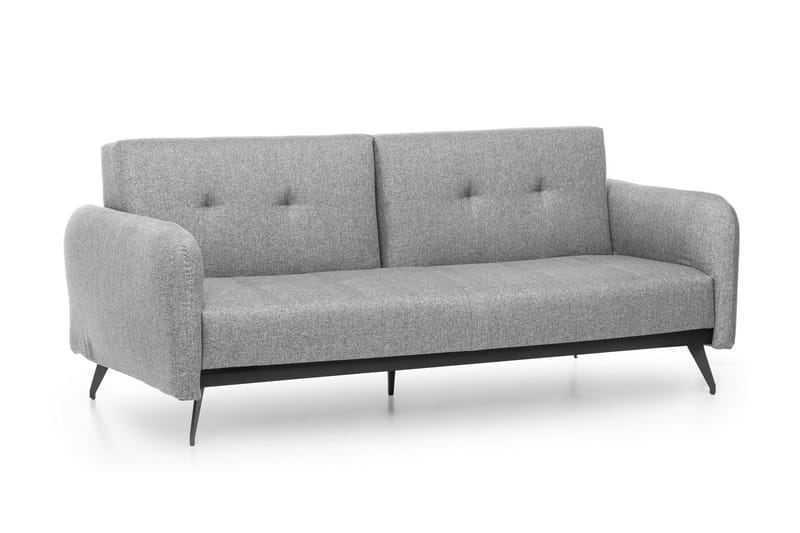 Mezonzo 3-seter Rektangulær Sovesofa 125x190 cm i Stoff - Grå - Møbler - Sofaer - Sovesofaer