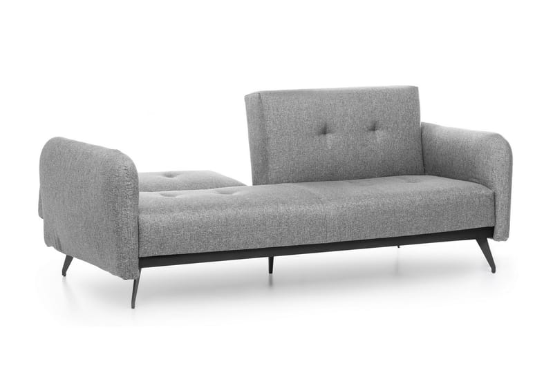 Mezonzo 3-seter Rektangulær Sovesofa 125x190 cm i Stoff - Grå - Møbler - Sofaer - Sovesofaer