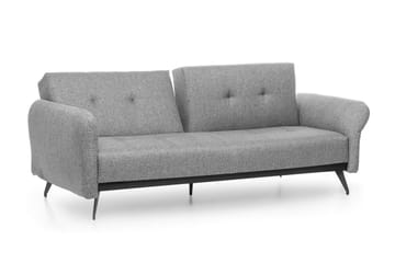 Mezonzo 3-seter Rektangulær Sovesofa 125x190 cm i Stoff - Grå - Møbler - Sofaer - Sovesofaer