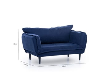 Mezonzo 3-seter Rektangulær Sovesofa 50x190 cm i Stoff - Blå - Møbler - Sofaer - Sovesofaer