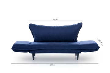 Mezonzo 3-seter Rektangulær Sovesofa 50x190 cm i Stoff - Blå - Møbler - Sofaer - Sovesofaer