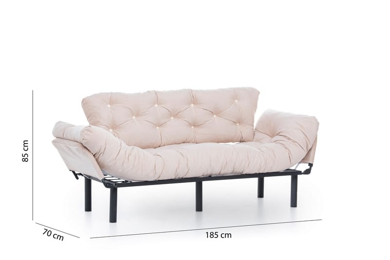 Mezonzo 3-seter Sovesofa - Beige - Sovesofaer - 3 seters sovesofa