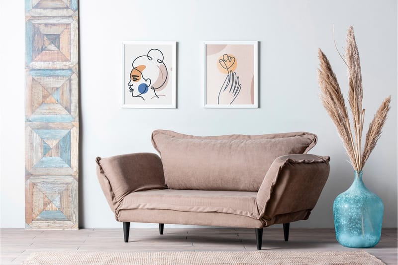 Mezonzo 3-seter Sovesofa - Brun - Møbler - Sofaer - Sovesofaer