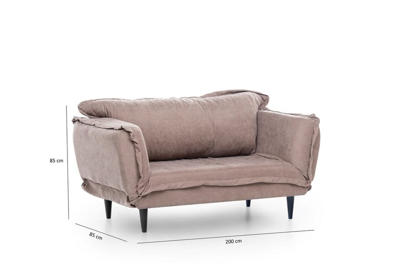 Mezonzo 3-seter Sovesofa - Brun - Møbler - Sofaer - Sovesofaer