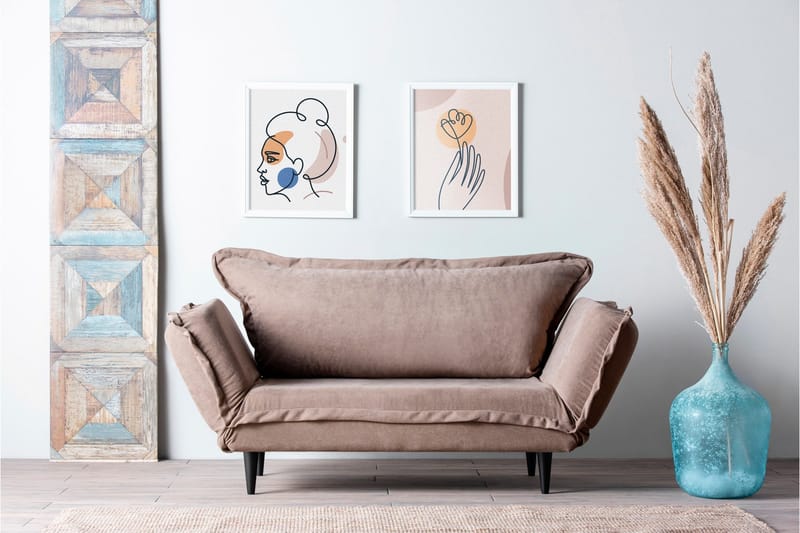 Mezonzo 3-seter Sovesofa - Brun - Møbler - Sofaer - Sovesofaer