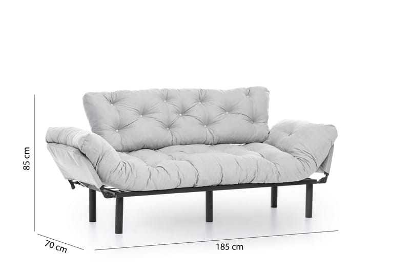 Mezonzo 3-seter Sovesofa - Grå - Møbler - Sofaer - Sovesofaer